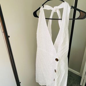 White Halter Dress